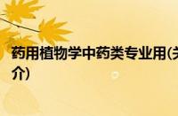 药用植物学中药类专业用(关于药用植物学中药类专业用的简介)
