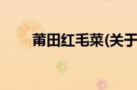 莆田红毛菜(关于莆田红毛菜的简介)