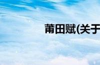 莆田赋(关于莆田赋的简介)