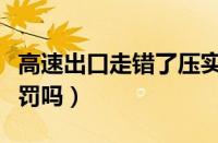 高速出口走错了压实线（压导流线左拐会被处罚吗）