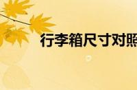 行李箱尺寸对照图（行李箱尺寸）