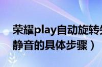 荣耀play自动旋转失灵（荣耀play开启翻转静音的具体步骤）