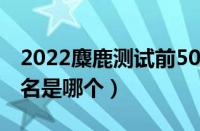 2022麋鹿测试前50名排行榜（麋鹿测试第一名是哪个）