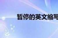 暂停的英文缩写（暂停（英文））