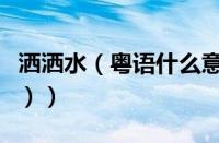 洒洒水（粤语什么意思（洒洒水啦粤语怎么说））