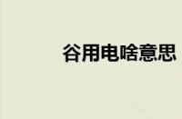 谷用电啥意思（什么叫谷用电）
