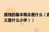 直线的基本概念是什么（直线的定义是什么意思（直线的定义是什么小学））