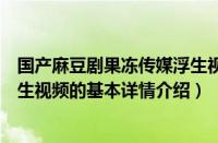 国产麻豆剧果冻传媒浮生视频（关于国产麻豆剧果冻传媒浮生视频的基本详情介绍）