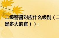 二级警督对应什么级别（二级警督相当于什么官（二级警督是多大的官））