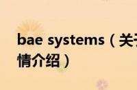 bae systems（关于bae systems的基本详情介绍）