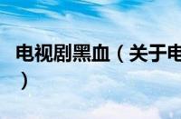 电视剧黑血（关于电视剧黑血的基本详情介绍）