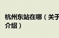 杭州东站在哪（关于杭州东站在哪的基本详情介绍）