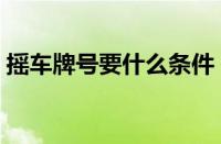 摇车牌号要什么条件（手机上怎么摇车牌号）