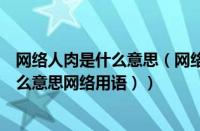 网络人肉是什么意思（网络中的人肉是什么意思（人肉是什么意思网络用语））