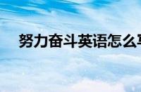 努力奋斗英语怎么写（奋斗英语怎么写）