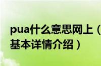 pua什么意思网上（关于pua什么意思网上的基本详情介绍）