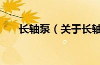 长轴泵（关于长轴泵的基本详情介绍）