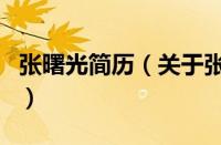 张曙光简历（关于张曙光简历的基本详情介绍）