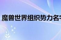 魔兽世界组织势力名字（魔兽世界（势力））