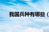 我国兵种有哪些（军队都有哪些兵种）