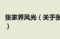 张家界风光（关于张家界风光的基本详情介绍）