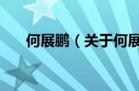 何展鹏（关于何展鹏的基本详情介绍）