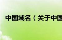 中国域名（关于中国域名的基本详情介绍）