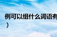 例可以组什么词语有哪些（例可以组什么词语）