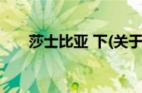 莎士比亚 下(关于莎士比亚 下的简介)
