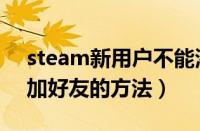 steam新用户不能添加好友（使用steam添加好友的方法）