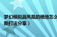 梦幻模拟战凤凰的栖地怎么打（梦幻模拟战60级凤凰菲尼克斯打法分享）