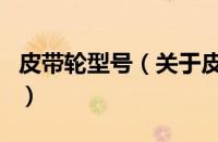皮带轮型号（关于皮带轮型号的基本详情介绍）