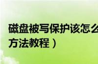 磁盘被写保护该怎么办（磁盘被写保护解除的方法教程）