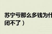 苏宁亏那么多钱为什么不倒闭（为什么苏宁倒闭不了）