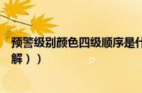 预警级别颜色四级顺序是什么（（预警级别颜色四级顺序详解））