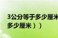 3公分等于多少厘米（（请问一下3公分等于多少厘米））
