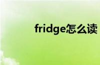 fridge怎么读（fridge的读法）