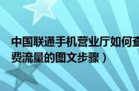 中国联通手机营业厅如何查询流量（在联通营业厅中查询话费流量的图文步骤）