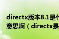 directx版本8.1是什么意思（directx是什么意思啊（directx是啥））