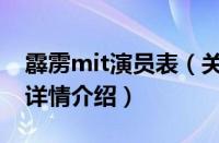 霹雳mit演员表（关于霹雳mit演员表的基本详情介绍）