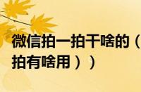 微信拍一拍干啥的（微信拍一拍有啥用（拍一拍有啥用））
