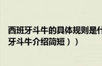 西班牙斗牛的具体规则是什么（西班牙斗牛规则详细（西班牙斗牛介绍简短））