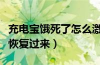 充电宝饿死了怎么激活（饿死的电池怎么才能恢复过来）