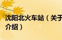 沈阳北火车站（关于沈阳北火车站的基本详情介绍）