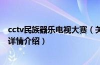 cctv民族器乐电视大赛（关于cctv民族器乐电视大赛的基本详情介绍）