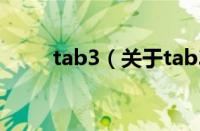 tab3（关于tab3的基本详情介绍）