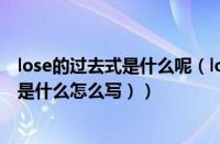 lose的过去式是什么呢（lose过去式是什么写（lose过去式是什么怎么写））