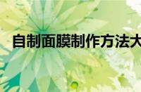 自制面膜制作方法大全（自制面膜的方法）