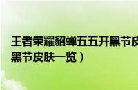 王者荣耀貂蝉五五开黑节皮肤怎么样（王者荣耀貂蝉五五开黑节皮肤一览）