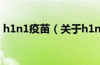 h1n1疫苗（关于h1n1疫苗的基本详情介绍）